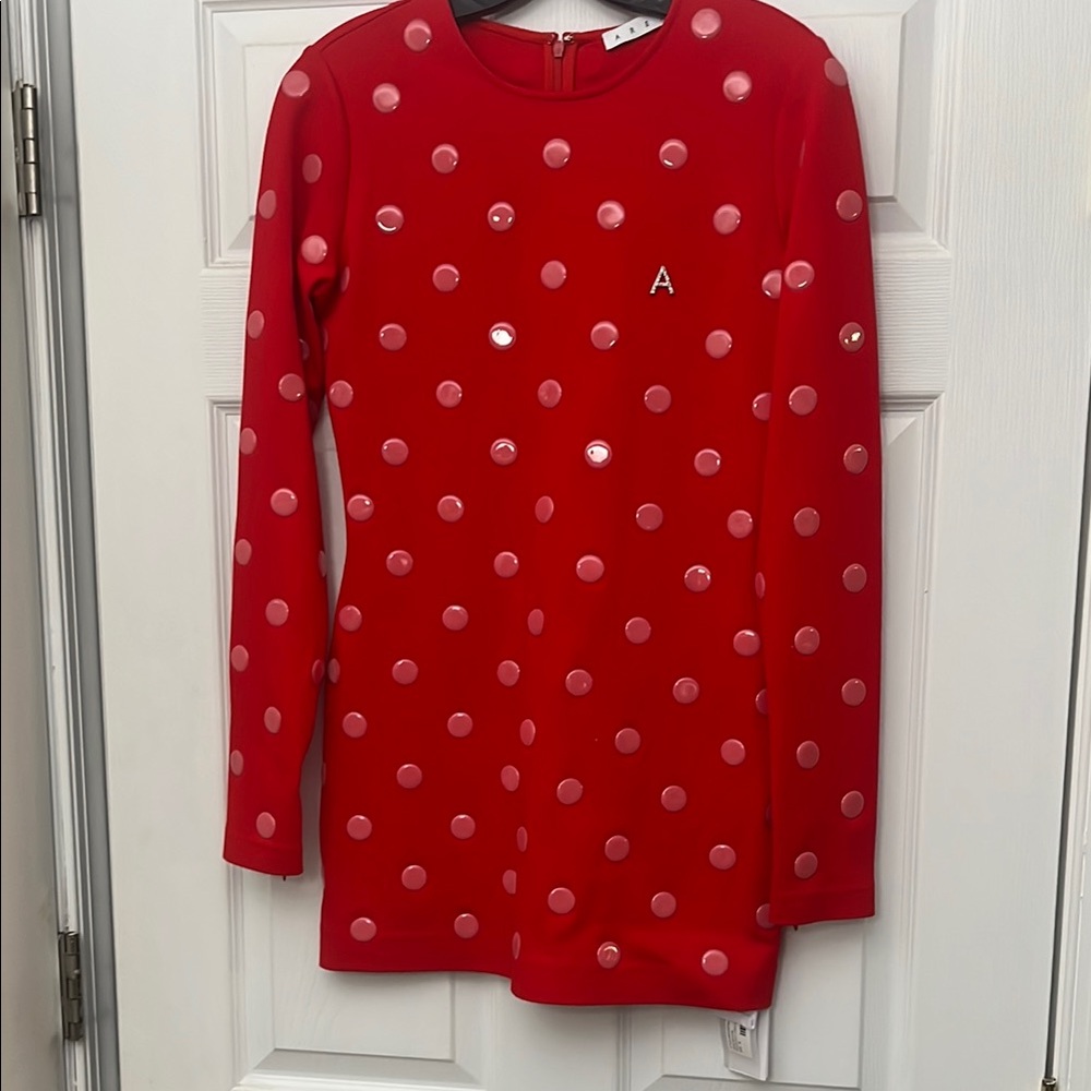 Red & Black Polka Dot Mini Dress